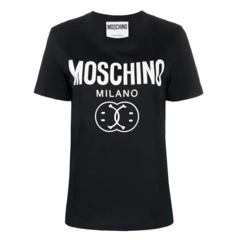 Moschino Double Smiley Black T-Shirt 222EA07119541 2555